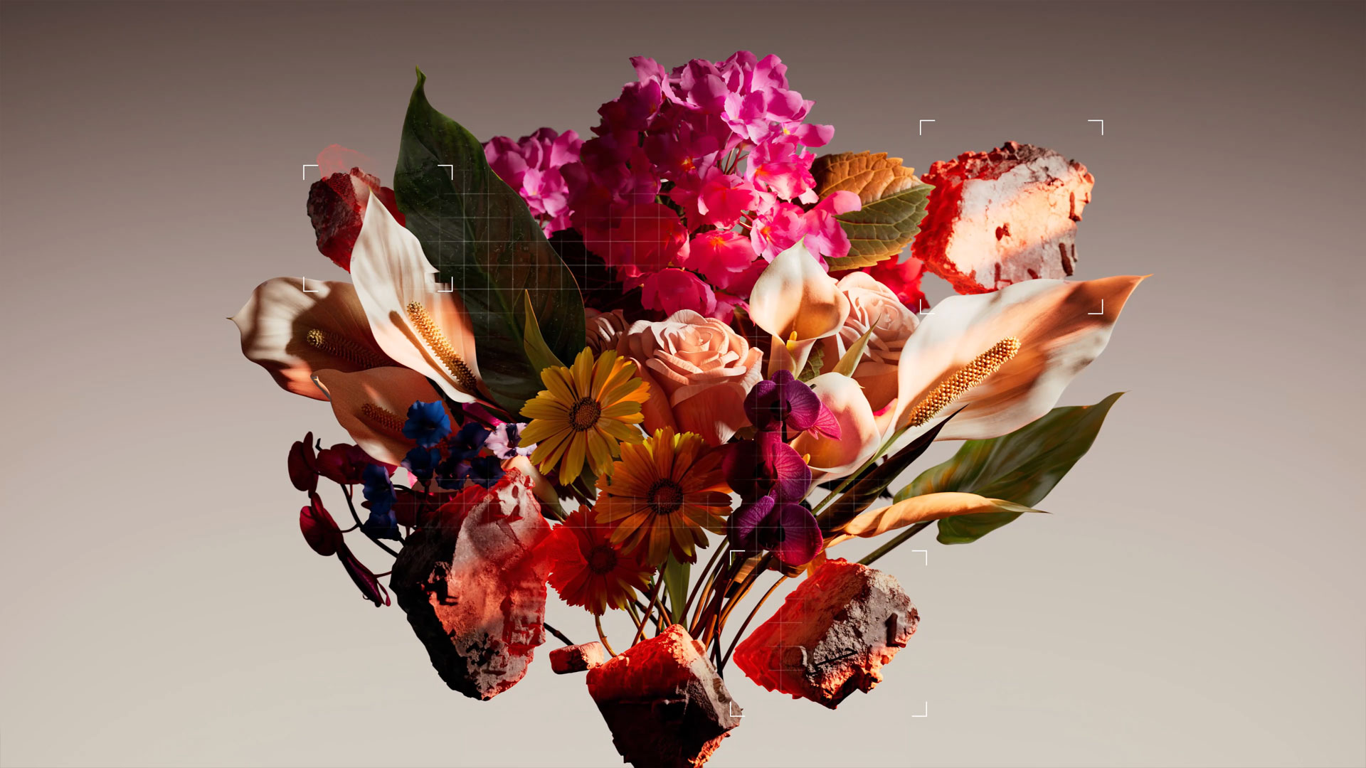 Habibi 3D Film Flower bouquet by Kevin Jaeger