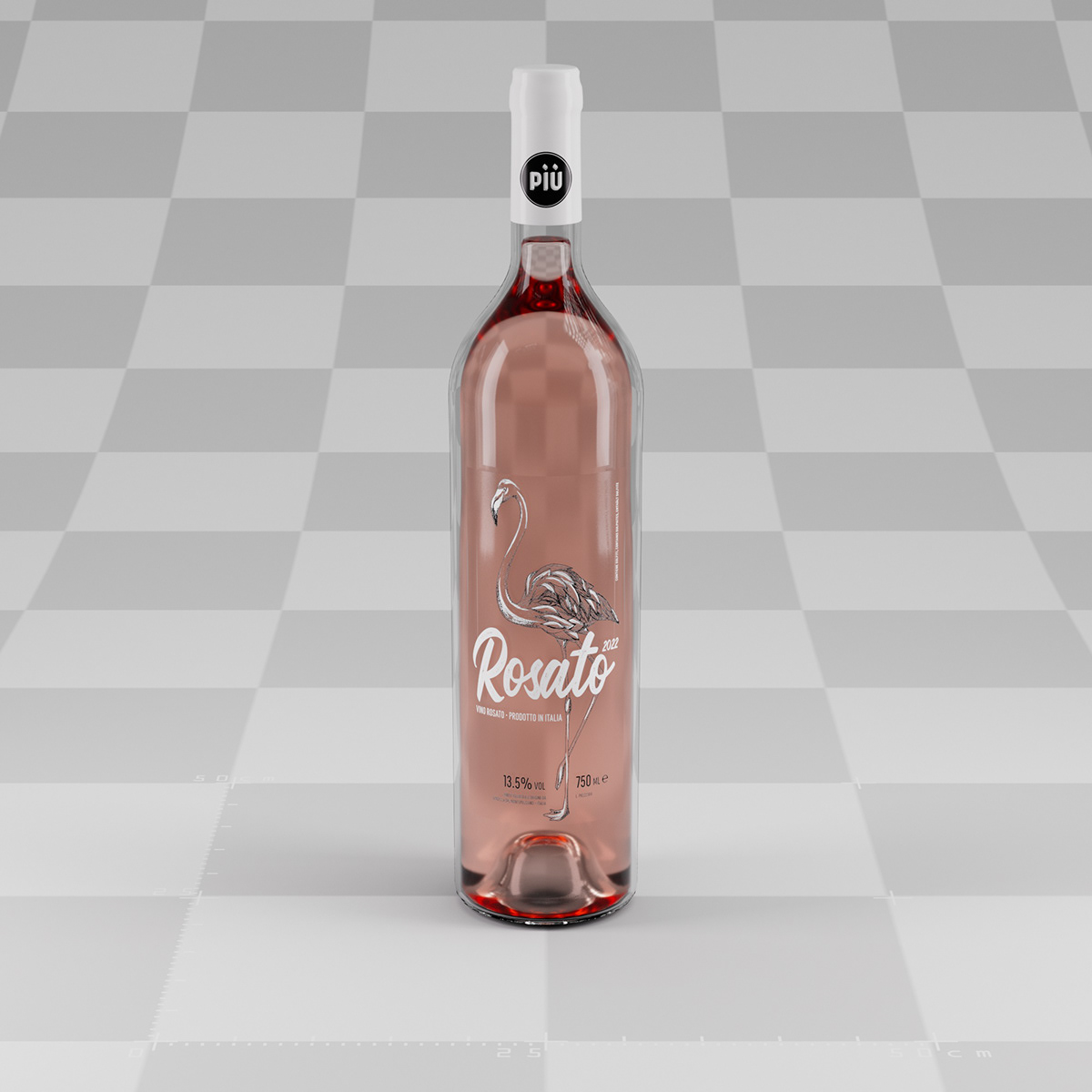 PIÙ VINO Weinflasche