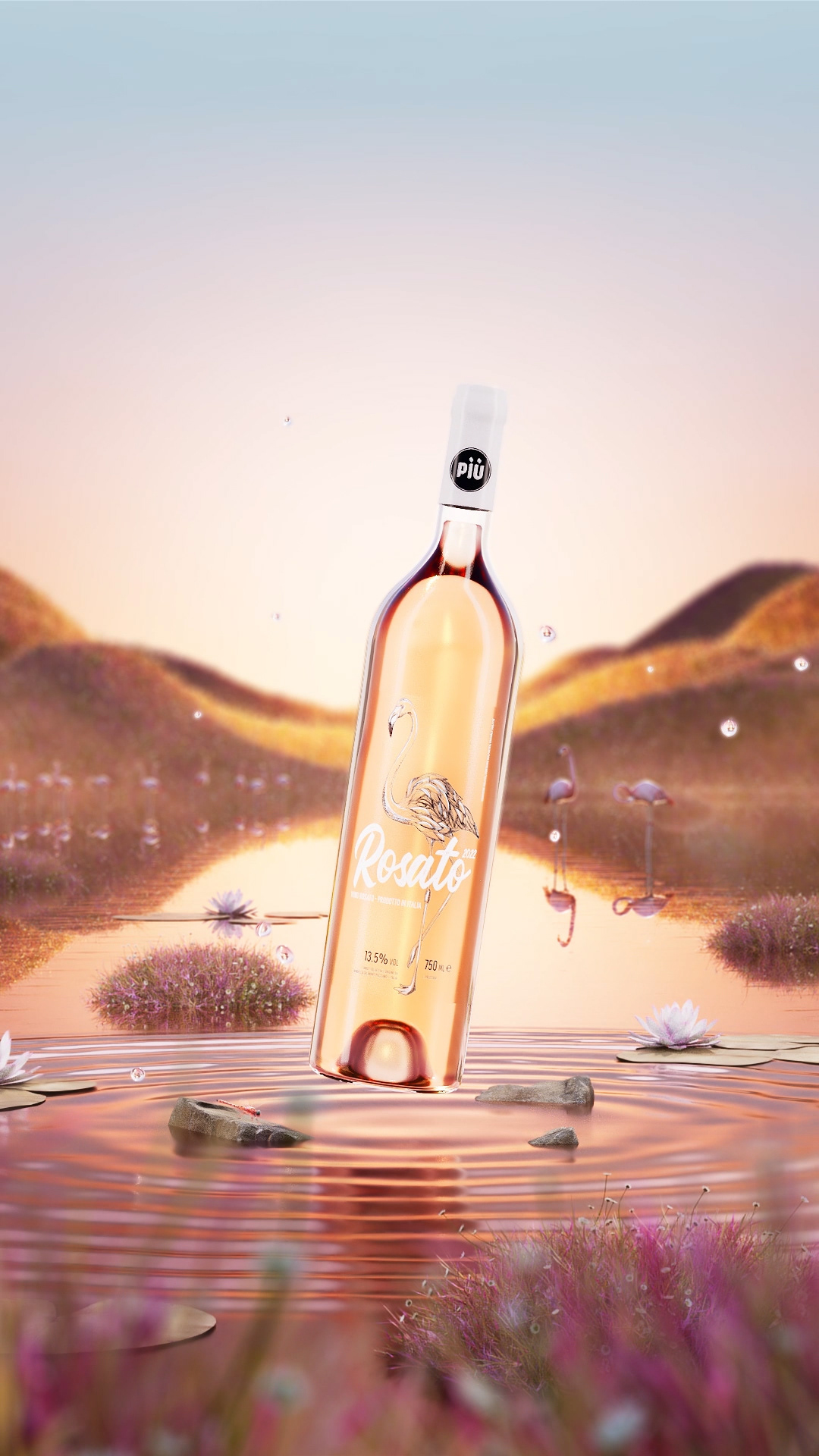 PIÙ VINO Weinflasche
